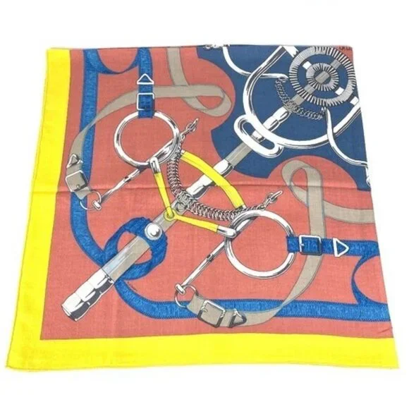 HERMES Pellier Calle Jean 140 Large Shawl Stole Scarf Cashmere / silk - Picture 4 of 14